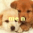 Pixelated image of two dogs with overlaid yellow text reading "me n lexi till the end" in a