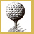 Pixelated golf ball on a tee with visible dimples and shadow, set against white background within yellow border.