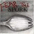 Static pixelated icon featuring a stylized spork with text above it on a gray background.