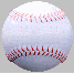 Five baseballs arranged in a horizontal , each showing a different rotation of red stitching on white leather