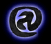 Animated contact sheet showing 10 sequential frames of a black spiral icon with blue glow on dark background, transitioning through various shapes and orientations.