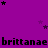 Purple background with repeated black text 'brittanae' and scattered small stars in dark purple and black.