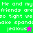 Pixelated text on split background with two star icons, one pink and one green.
