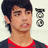 Pixelated image of a person with dark hair wearing red and black clothing, next to two circular metallic objects on a light background.