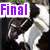Four display the word "Final" in different colors over a black-and-white image of a person in motion