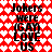 Red and white heart-patterned background with black text reading "Jokers were (GAY) LOVE US" in two identical vertical