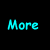 Pixelated text and image on black background: cyan 'More' top-left, green 'TREES' top-right, cyan 'less' bottom-left; red 'BUSH' over a person's face in the lower right.