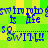 Animated green and yellow pixelated background with blue text repeating 'swim in pool is die' and 'so swim', showing motion blur on the lower text elements.