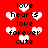Red background with white pixelated hearts and black text reading love, hearts, forever, cute in a repeating pattern.