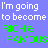 A static 48x48 pixel buddy icon with a blue background displaying text and stylized graphics, part of an animated contact sheet showing three frames.
