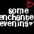 Red pixel heart symbol above white text reading 'some enchanting evening' repeated twice on black background.