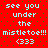 Red background with green dots, light blue text reading "see you under the mistletoe!!! (333)" repeated in two