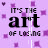 A static contact sheet of 12 identical frames showing a purple background with repeating text "IT'S THE art OF LOSING" and scattered square shapes, displayed in a 4x3 grid layout.