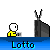 Pixelated character in yellow shirt and white head appears next to dark gray TV with antenna, displaying text above blue water-like background.