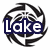 Four circular black-and-white swirling patterns with blue text overlays: Lake, BBall, #5, and a blank gray square.