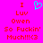 A bright pink background displays red pixelated text reading "I Luv Owen So Fuckin' Much!!!<3" with a cyan heart symbol above the word "Luv".