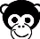 Two pixelated monkey faces with black hair and white skin, one winking; yellow text reads "I Love my mokey" on a dark background.