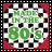 A 48x48 pixel animated buddy icon featuring a checkered circle with "MADE IN THE 80'S" text on a red background, displayed in a contact sheet of three identical frames.
