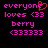 Pixelated text and symbols in pink and red on black background, with a heart symbol replacing the 'o' in 'everyone'.