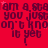 Red background with repeated dark purple text reading "i am a stam you just don't know it yet" in a pixelated font, with small pink stars scattered throughout.