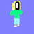 Pixelated character with blonde hair, green shirt, light blue pants, and white shoes against a solid blue background, with text changing from 'I' to 'Write' to 'Things'.