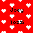 Red background with white pixelated hearts and alternating black text reading Joey or Tozzi in a pattern