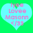 Two identical heart-shaped icons with light blue fill and pink text on a green background, each displaying 'lyee Lovee Masonn </33' in pixelated font.