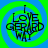 Four identical display a pixelated text-based design with 'I LOVE GERRARD' and 'NY' on blue-green concentric circles