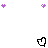 Pixel art animation featuring black outline shapes, purple sparkles, and text variations including 'IOUE' and 'EFRIAN' with partial letters.