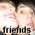 A four- of pixelated images with overlaid text reading 'friends for life'