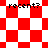 Red and white checkered pattern with 'recent?' text in four positions, transitioning from square to diamond shapes across frames.