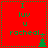 Red background with green text and tree icons; four identical arranged in a , each containing 'I luv u' above 'racheal' and a small evergreen tree