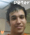 six pixelated images showing a person with dark hair and an orange shirt, each displaying different text overlays and heart symbols