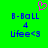 Green background with blue pixelated text reading 'B-BALL 4 life<3' and a pink heart outline above the left text block.