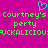 A static pixel art image with a bright magenta background, featuring a cyan heart outline above green pixelated text reading "Courtney's Courtney's perty perty FCKALICIOU?FCKALICIOU:".