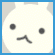 A pixelated white rabbit-like face with black eyes and a downturned mouth, showing varying states of blue teardrop animation
