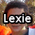 six identical cartoon-style character images with text overlays reading "Lexie", "Loves", and "Steve" in bold white letters