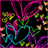 Animated icon with colorful heart shapes and text reading "Jessica" on a black background.