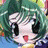 A pixelated anime-style character with green hair and a red mouth on the left, next to black background text reading "Anime IM" and "com" in white pixelated font.