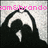 Pixelated image with pink text at top and dark silhouette of a figure against light background.