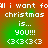 Pixelated text on a red-green gradient background reads "all i want for christmas is... YOU!!! <3<3<3" in four identical quadrants.