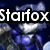 Pixelated cartoon character with blue fur and green eyes, wearing a blue outfit with a glowing chest emblem, displayed in a four- with text overlays