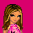 Pixel art contact sheet showing a cartoon character in various poses and angles with repeated Playboy Bunny logo variations on a pink background.