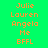 Pixelated text list on green background with alternating blue highlight , displaying names and abbreviations in orange font
