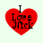 Red heart-shaped icon with black text "I Love Nick" centered on a light background.