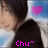 Pixelated image of a person with dark hair wearing black clothing, pink text reading "Chu" at the bottom, and a pink heart symbol in the background.