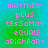 Pixelated text in pink reads 'mattHew plus tessaMay equals obiGhEart' over a gradient background shifting from green to cyan.