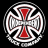 A circular black-and-white icon with red accents features a stylized cross inside a ring of small squares, next to green text reading "Original Icons .com" on a dark background.