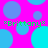 A static image with a bright pink background covered in overlapping blue and cyan circles, featuring green text reading "*Brittany*" at the top and bottom.