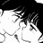 Black-and-white pixelated image of a character with dark hair and closed eyes, next to text reading 'AnimeIM' and 'com' on a black background.